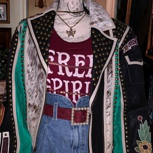 Free People Inspired Burgundy Free Spirit Lightweight Bohemian Graphic Tee